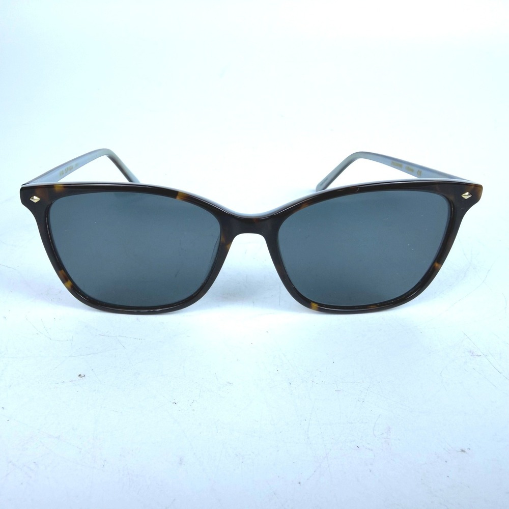 Via Spiga Sunglasses Women Tortoise Blue Square Frame Gold Logo 350 S Zyloware